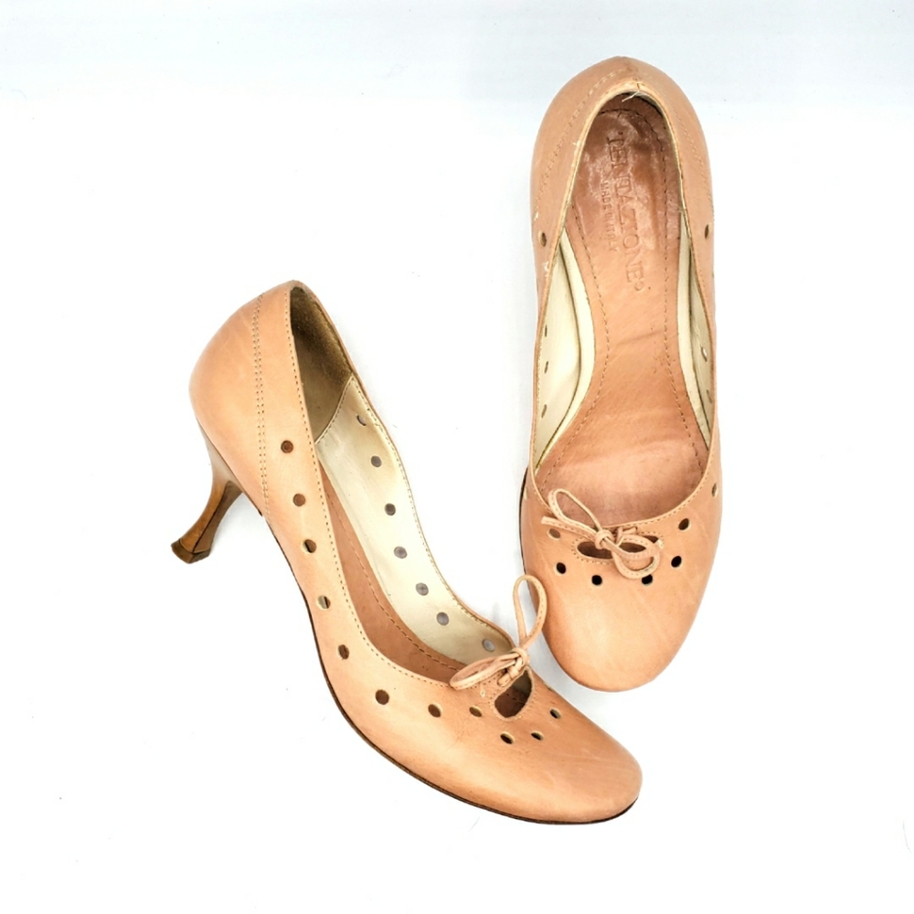 Anthropologie Tentazione Pink Leather Heels Italy